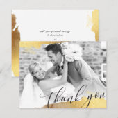 FOTO BEDANKT modern luxe goud vergulde randen (Voorkant / Achterkant)