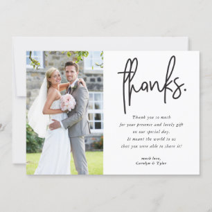 FOTO BEDANKT Modern zwart casual handschrift