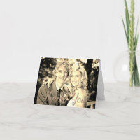 Foto bedankt Sepia - Kaart