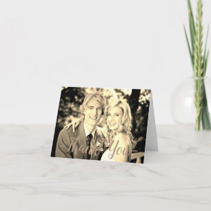 Foto bedankt Sepia - Kaart