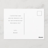 Foto bedankt voor je eerste geboortedag fotokaart briefkaart (Achterkant)