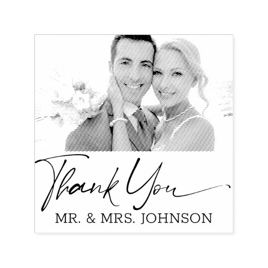 Foto Bedankt Weddenschap Zelfinktende Stempel (Design)