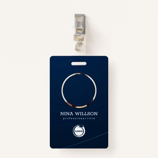 Foto Bedrijfs ID Logo Badge (Voorkant met clip)