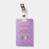 Foto bedrijfs-ID op strepen Badge (Achterkant met clip)