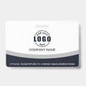 Foto Bedrijfsmedewerker Naam QR Code Grijs Badge (Achterkant)