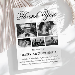 Foto begrafenis Dank u   Kaart Memorial Service