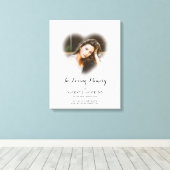 Foto begrafenis in Loving Memory Memorial aandenke Canvas Afdruk (Insitu (Houten vloer))
