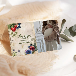 Foto Berry Sweet Wild Berries Baby Showe Bedankkaart