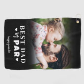 Foto Best Dad van Par Golfhanddoek (Horizontaal)