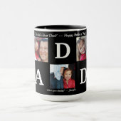 Foto BEST DADDY Collage Coffee Vaderdag Black Mok (Midden)