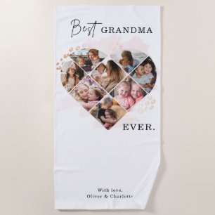 Foto Best Grandma Ever Heart Shape 8 Foto Strandlaken