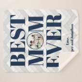 Foto Best Ma Ever Pattern Sherpa Blanket Deken (Voorkant (horizontaal))