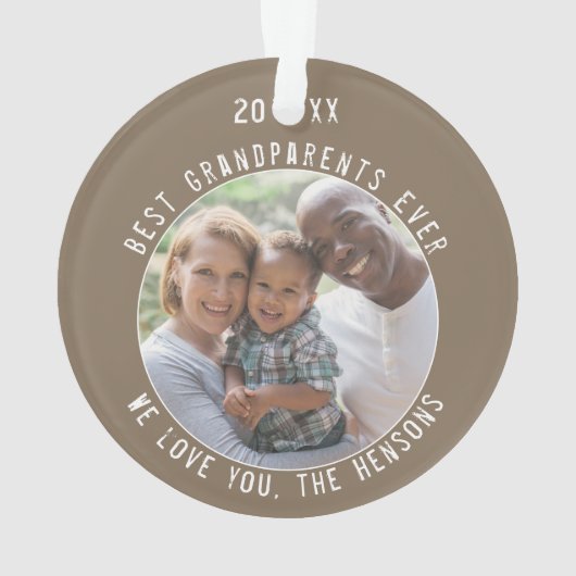 Foto beste grootouders ooit Modern Keepomwille Fot Ornament (achterkant)
