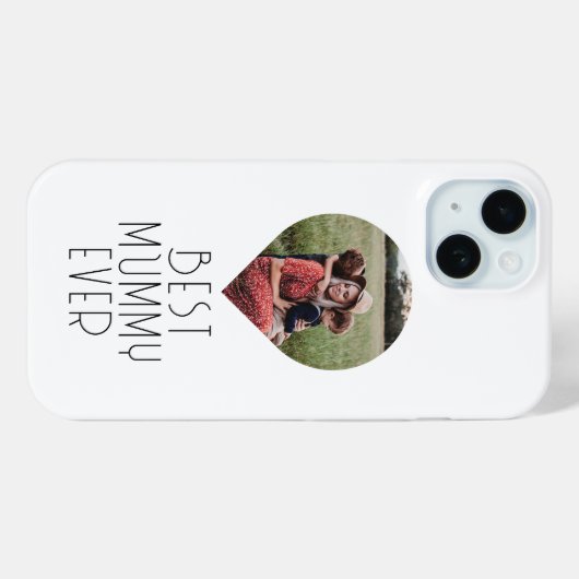 Foto Beste mama ooit modern script Case-Mate iPhone Case (Achterkant (horizontaal))