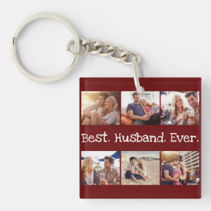 Foto beste man ooit persoonlijk rood sleutelhanger
