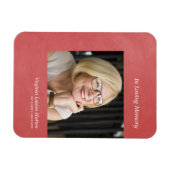 Foto Beste One Memory Light Red Faux Metal Effect Magneet (Horizontaal)