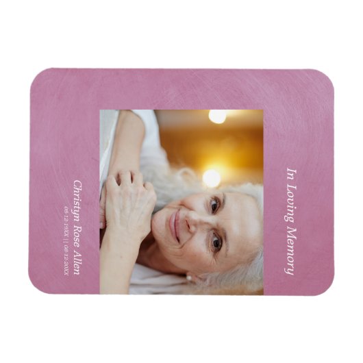 Foto Beste Onthoud Mauve Faux Metallic Effect Magneet (Horizontaal)