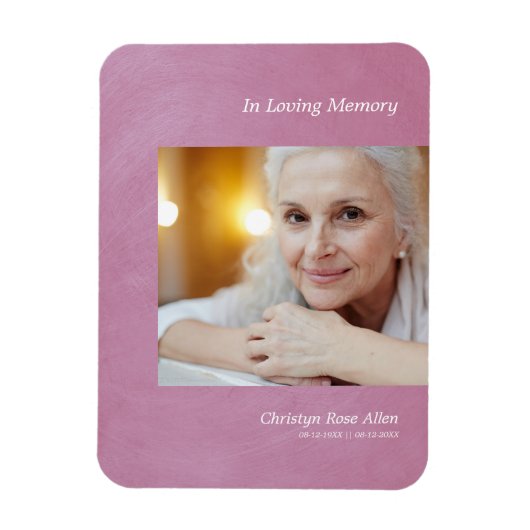 Foto Beste Onthoud Mauve Faux Metallic Effect Magneet (Verticaal)