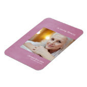 Foto Beste Onthoud Mauve Faux Metallic Effect Magneet (Linkerzijde)