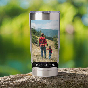 Foto beste vader ooit 2 geïsoleerde drinkbeker