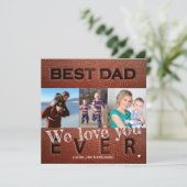 Foto: beste vader ooit Fathers Day Kaart (Staand voorkant)