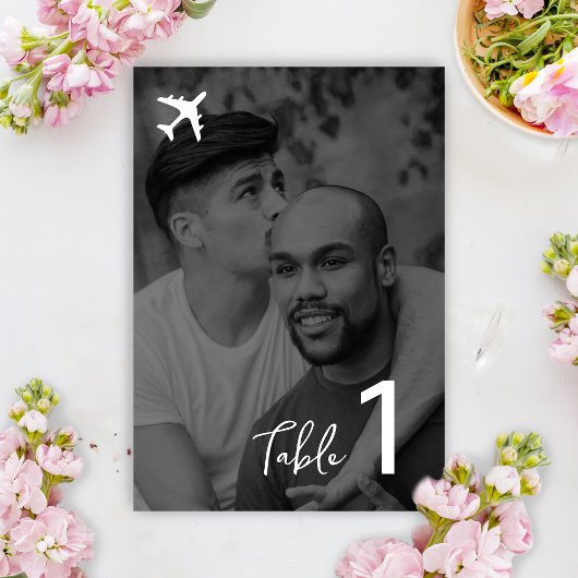 Foto Bestemming Boarding Pass Bruiloft Kaart