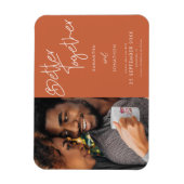 Foto beter samen Terracotta sparen de datum Magneet (Verticaal)