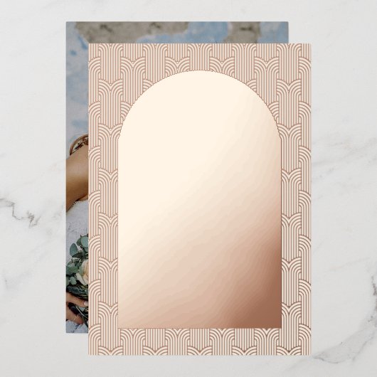 Foto Bewaar de datum Gold Foil Kaart (Voorkant / Achterkant)