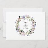 Foto bewaar de datum waterverf bloemenslinger  kaart (Achterkant)