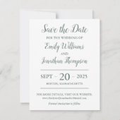 Foto Bewaar onze datum met Green Eucalyptus Lijst Save The Date (Achterkant)