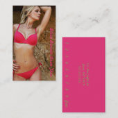 Foto: Bikini Barista Drive-Thru Pink Custom Klantenkaartje (Voorkant / Achterkant)