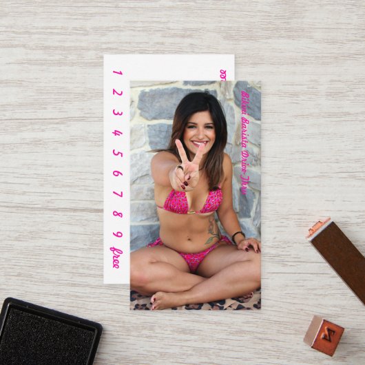 Foto Bikini Coffee Drive-Thru Loyalty Card (Voorkant / Achterkant in situ)