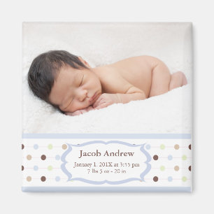 Foto: Birth Announding Magnets - Baby Boy Magneet