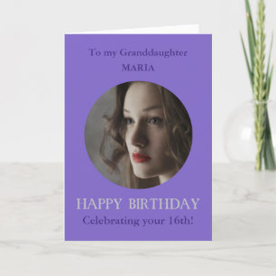 Foto Birthday Card Granddochter, 16 jaar of ouder  Kaart