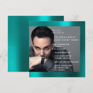 Foto Birthday Party Gray Blauwgroen Green VIP Meta Kaart