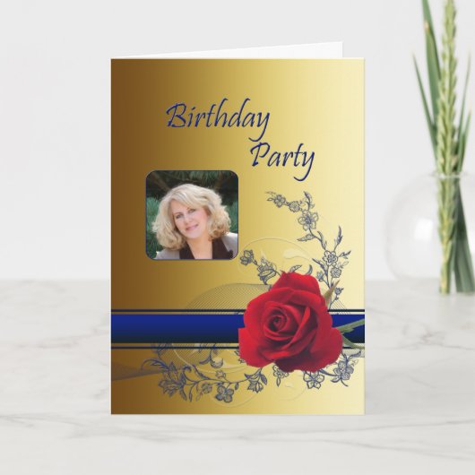 Foto Birthday party Invitation (Voorkant)