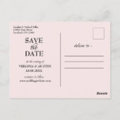 Foto Black Save the Date Briefkaart (Achterkant)