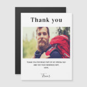 Foto blanke luxe dank je kaartmagneet (Voorkant / Achterkant)