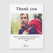 Foto blanke luxe dank je kaartmagneet (Voorkant)