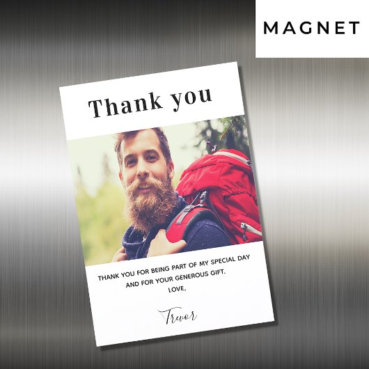 Foto blanke luxe dank je kaartmagneet