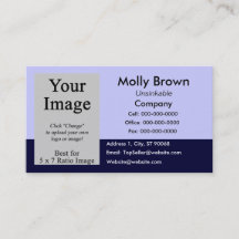 Foto Blauw Marine Blank Business Card Template