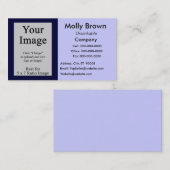 Foto Blauw Marine Blank Business Card Template Visitekaartje (Voorkant / Achterkant)