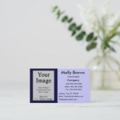 Foto Blauw Marine Blank Business Card Template Visitekaartje (Staand voorkant)