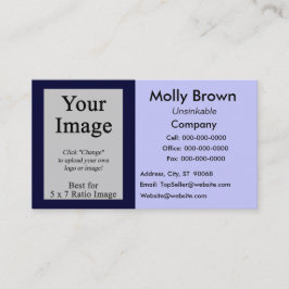 Foto Blauw Marine Blank Business Card Template Visitekaartje