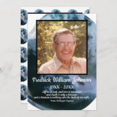 Foto: Blauw White Rock Background Quote Programma (Voorkant / Achterkant)