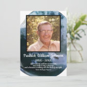 Foto: Blauw White Rock Background Quote Programma (Staand voorkant)