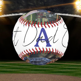 Foto Blauwe Beste Papa Ooit Honkbal Personaliseer