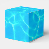 Foto: Blauwe poolwaterreflecties Bedankdoosjes (Achterkant)