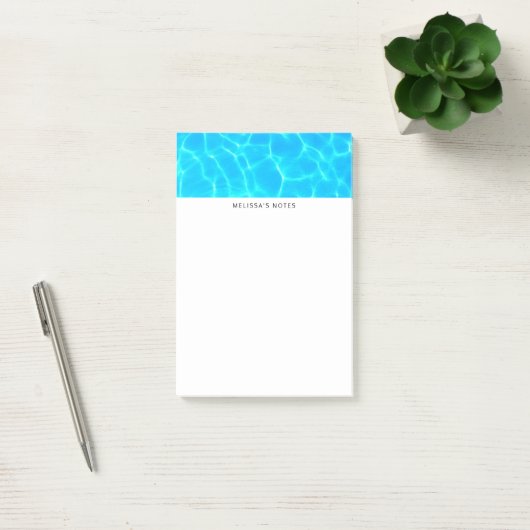 Foto: Blauwe poolwaterreflecties Post-it® Notes (Kantoor)