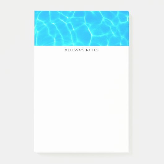 Foto: Blauwe poolwaterreflecties Post-it® Notes (Voorkant)